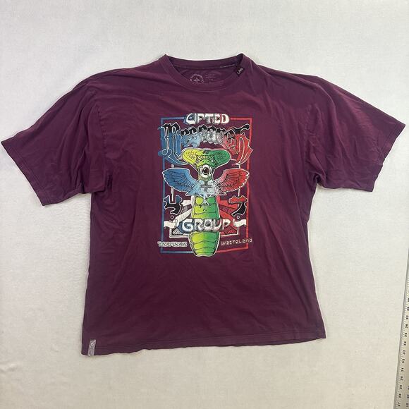 LRG Shirt Mens 4XL Purple Graphic Lifted Research Group Snake Tee Skater Board - Picture 1 of 12
